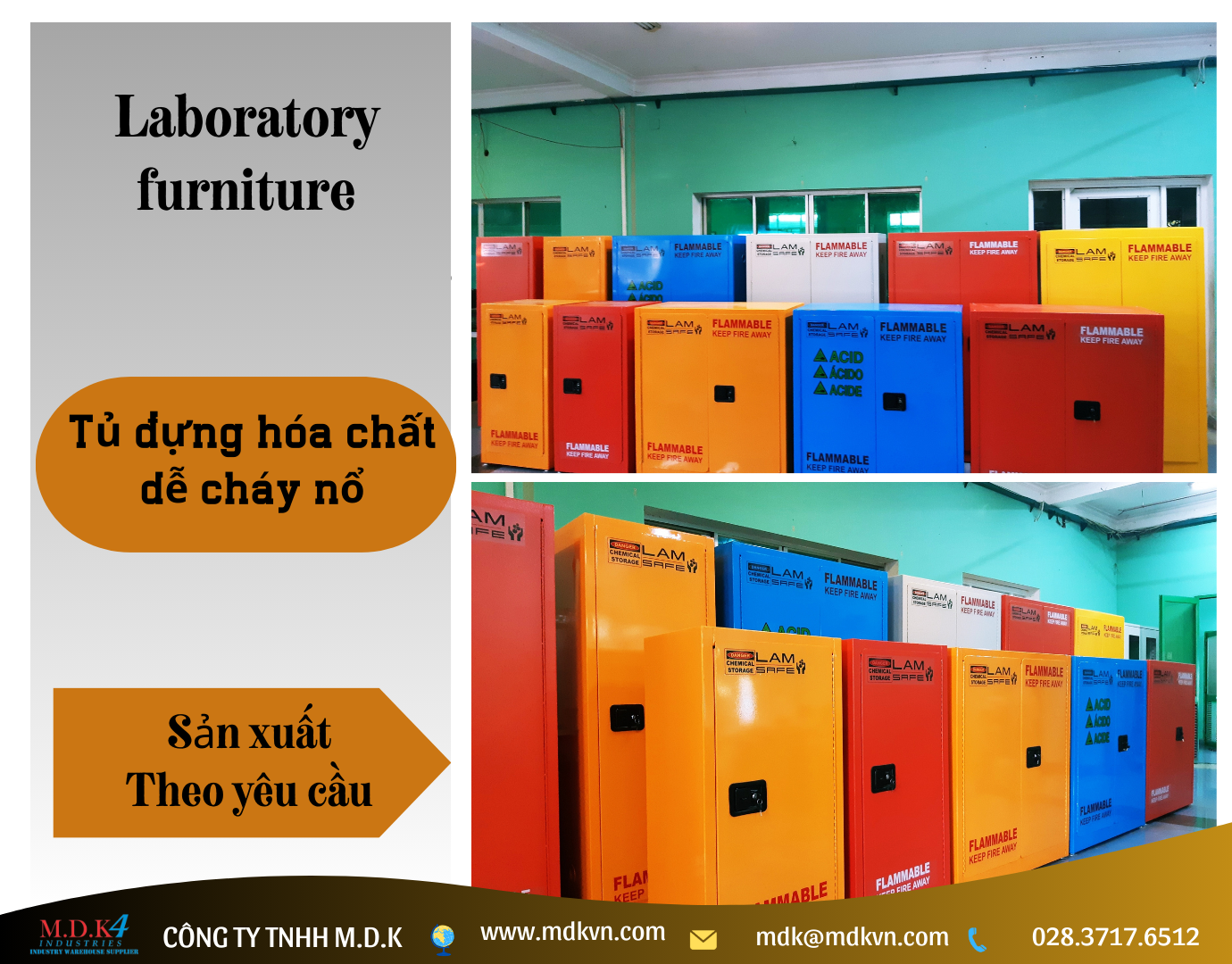 Tủ đựng hóa chất dễ cháy nổ
